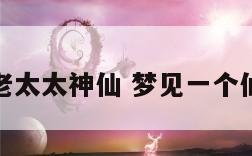 梦见一个老太太神仙 梦见一个仙家老太太