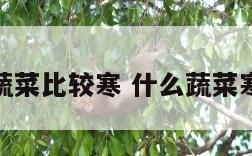 什么蔬菜比较寒 什么蔬菜寒气重